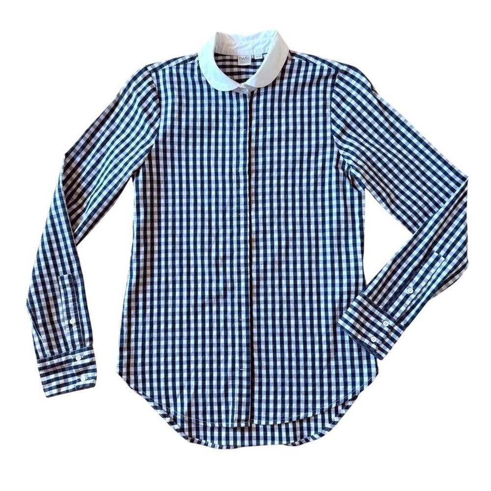 Twik By Simons Top Size Xs Button Down Black Ging… - image 1
